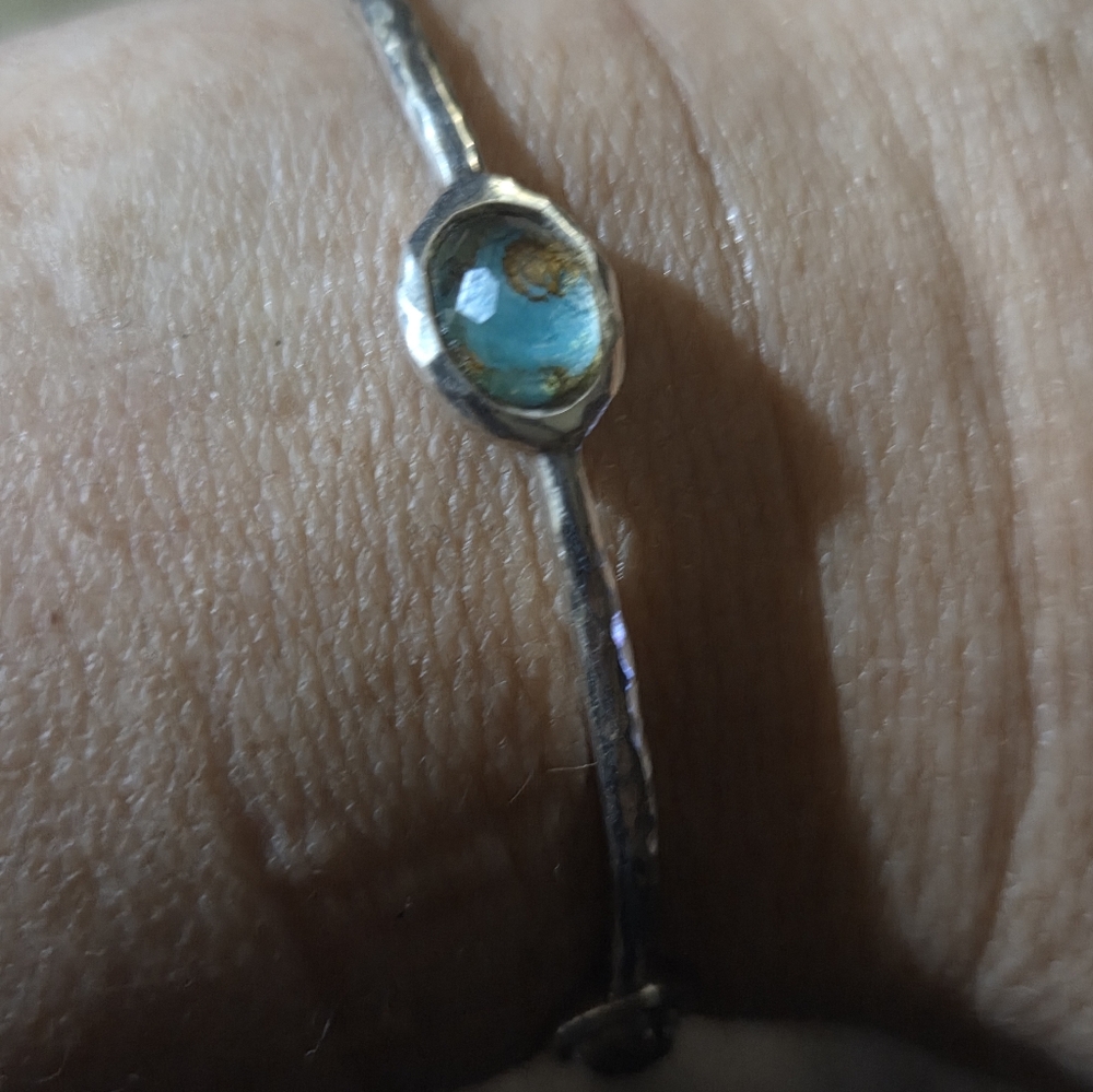 Ippolita Rock Candy 5 Station Bangle, Bronze Turquoise, MOP, Rock Crystal, in SS - Picture 12 of 13